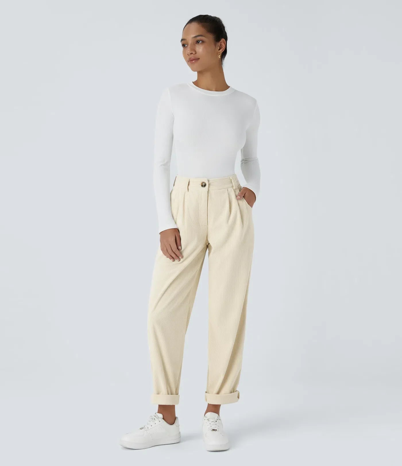 Jhana Lässige Cordhose für Damen