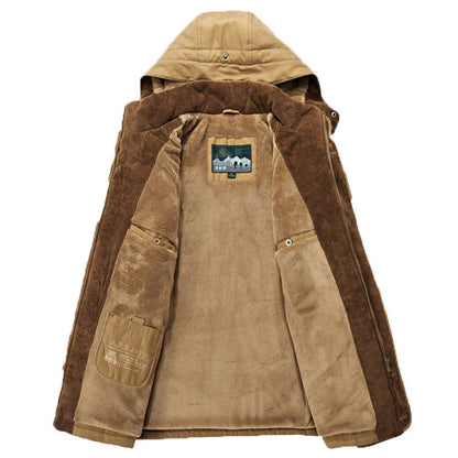 Thermische Herren Winterparka mit Mehreren Taschen