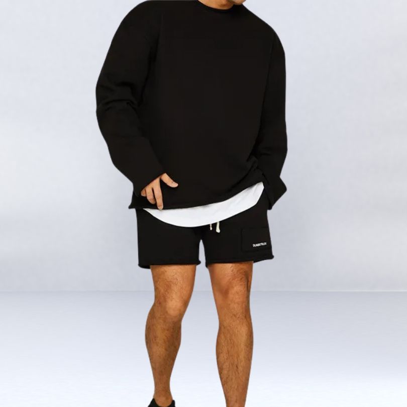 Victor - Komfortable Pullover- und Shorts-Set für Herren